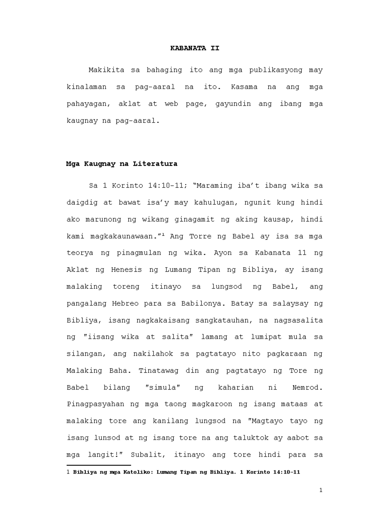 Filipino 2 - KABANATA II Makikita Sa Bahaging Ito Ang Mga Publikasyong ...