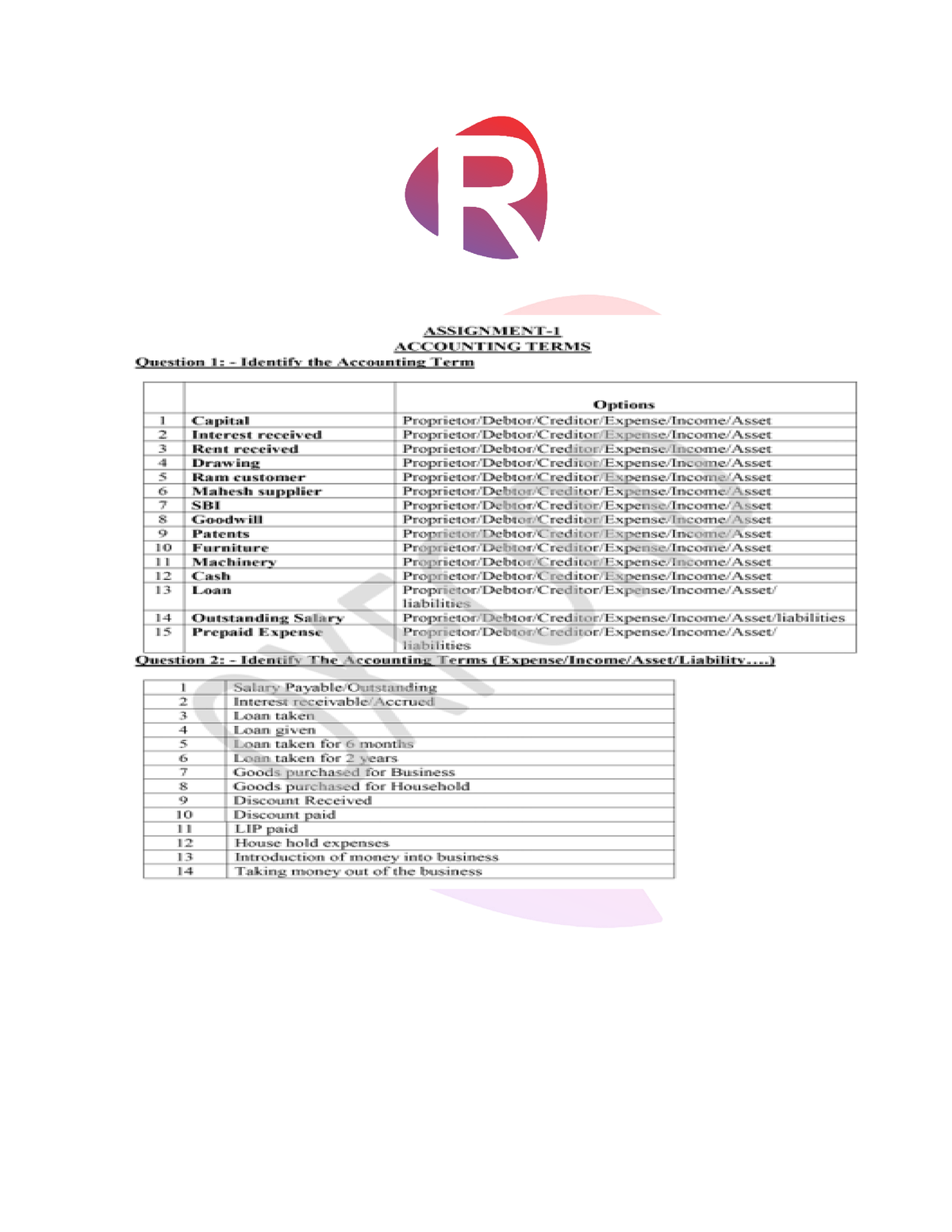 rj learning academy assignment