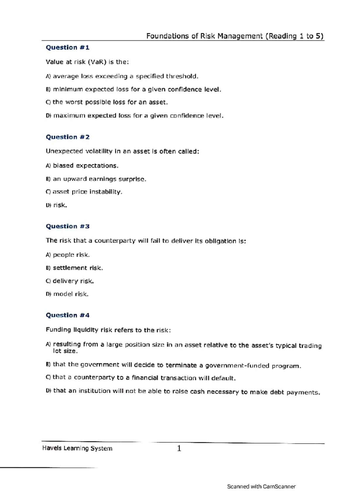 Questions And Solutions-1 - Bank Management - Studocu