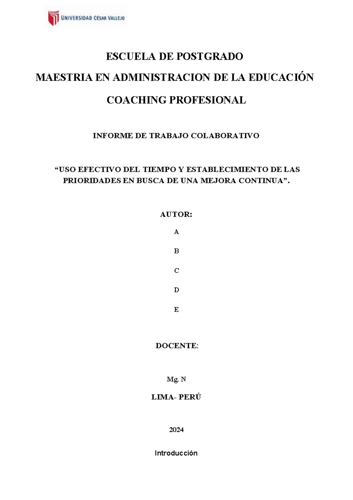 Trabajo Final Coach 27 - ESCUELA DE POSTGRADO MAESTRIA EN ...