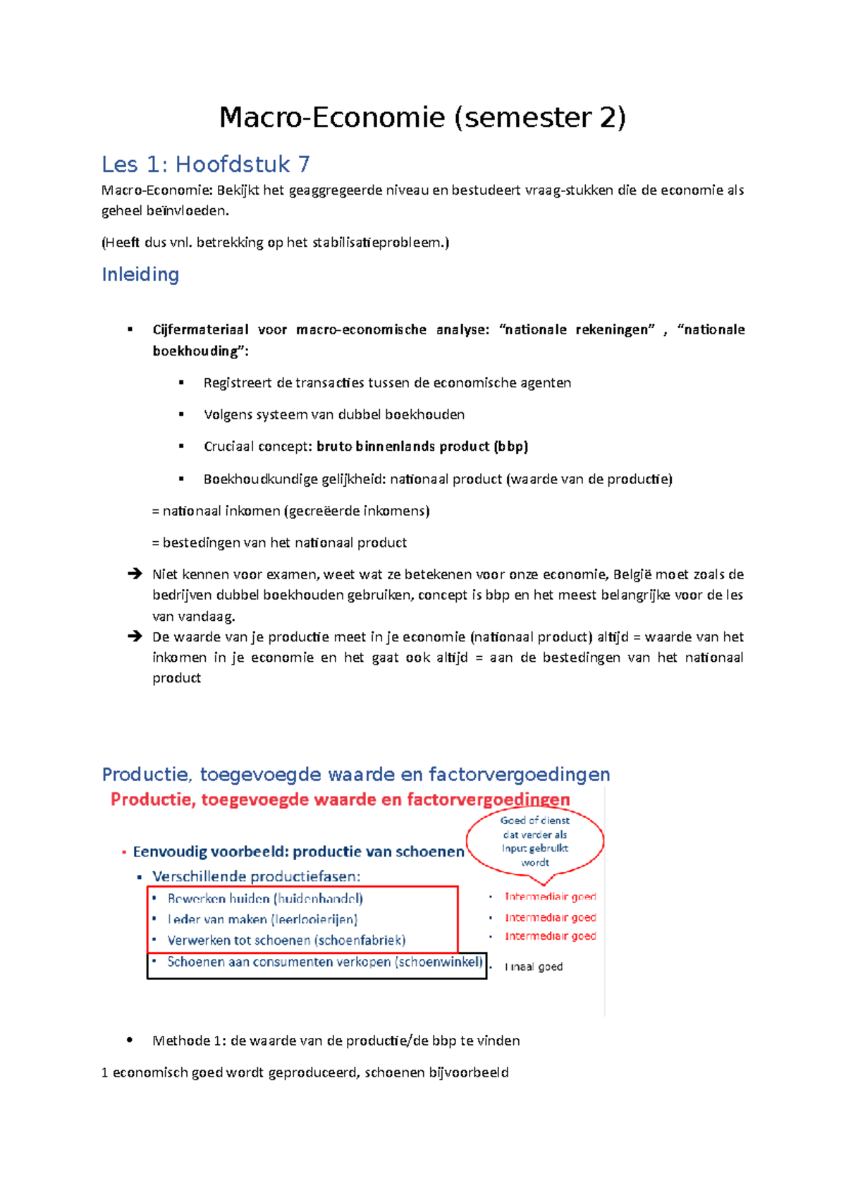 Samenvatting Hoofdstuk 7 - Macro-Economie (semester 2) Les 1: Hoofdstuk ...