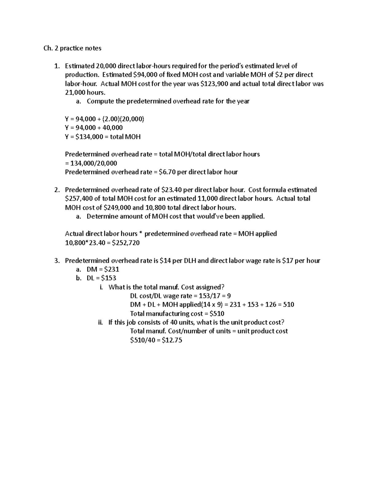 Ch. 2 Practice Notes - ACCT 226 - USC - Studocu