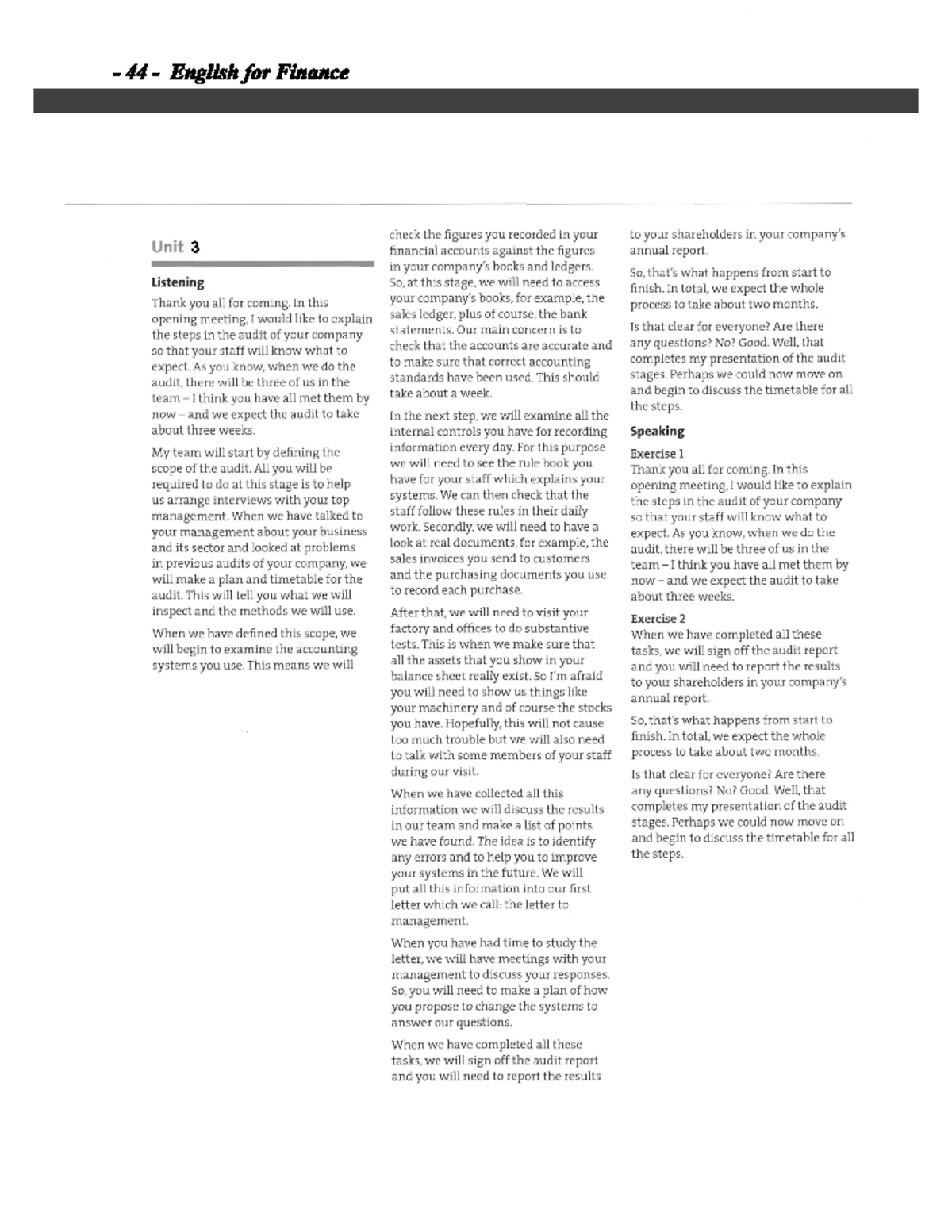 Listening tapescript unit 3 accounting and auditing Học viện ngân