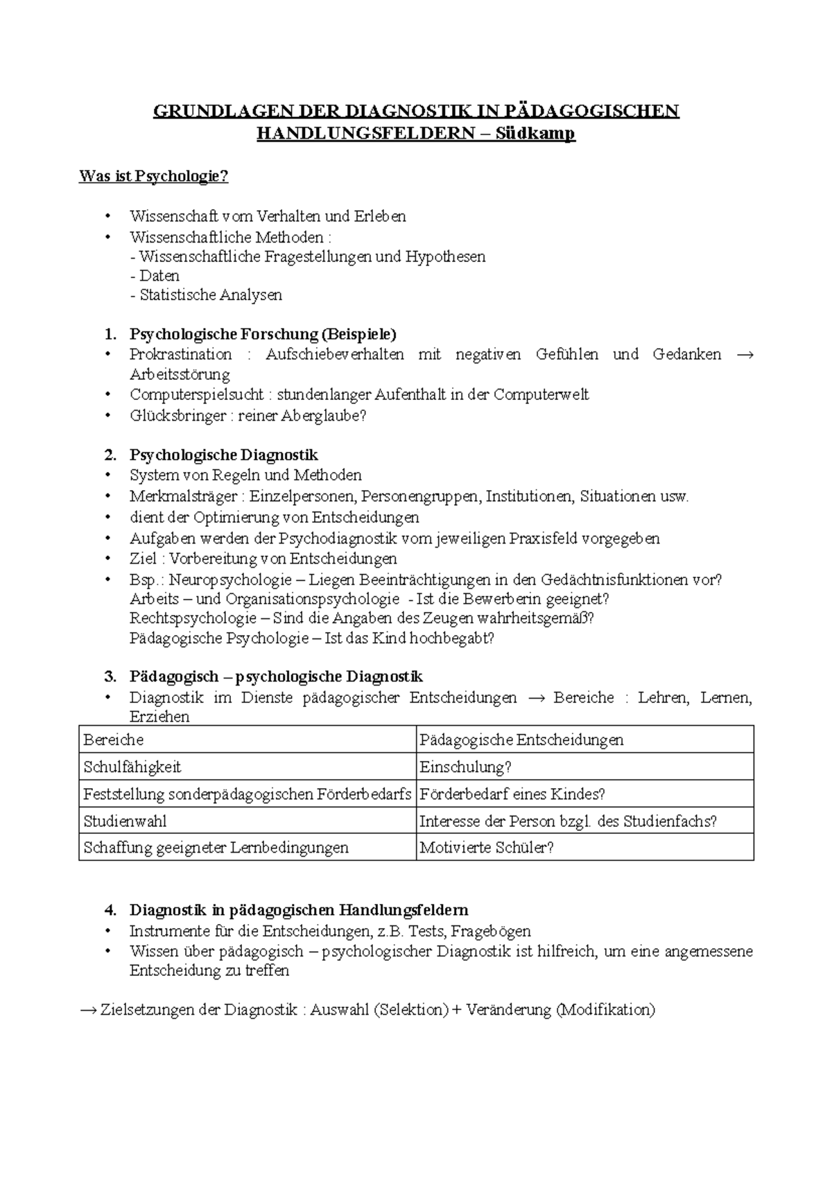 DiF Südkamp Grundlagen - GRUNDLAGEN DER DIAGNOSTIK IN PÄDAGOGISCHEN ...