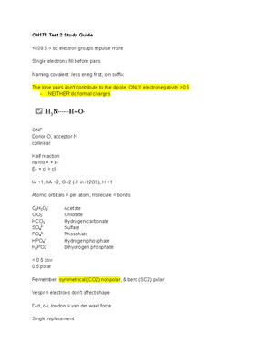 CH 171 Test 3 - Study Guide for Test 3/4 - CH171 Test 3 Study Guide ...