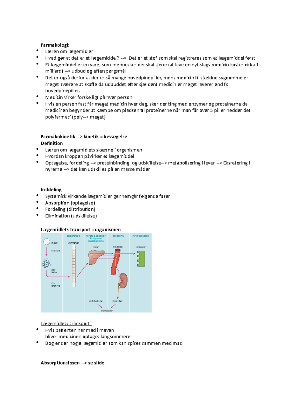 Almen Farmakologi 1. Semester - Farmakologi: Læren Om Lægemidler Hvad ...