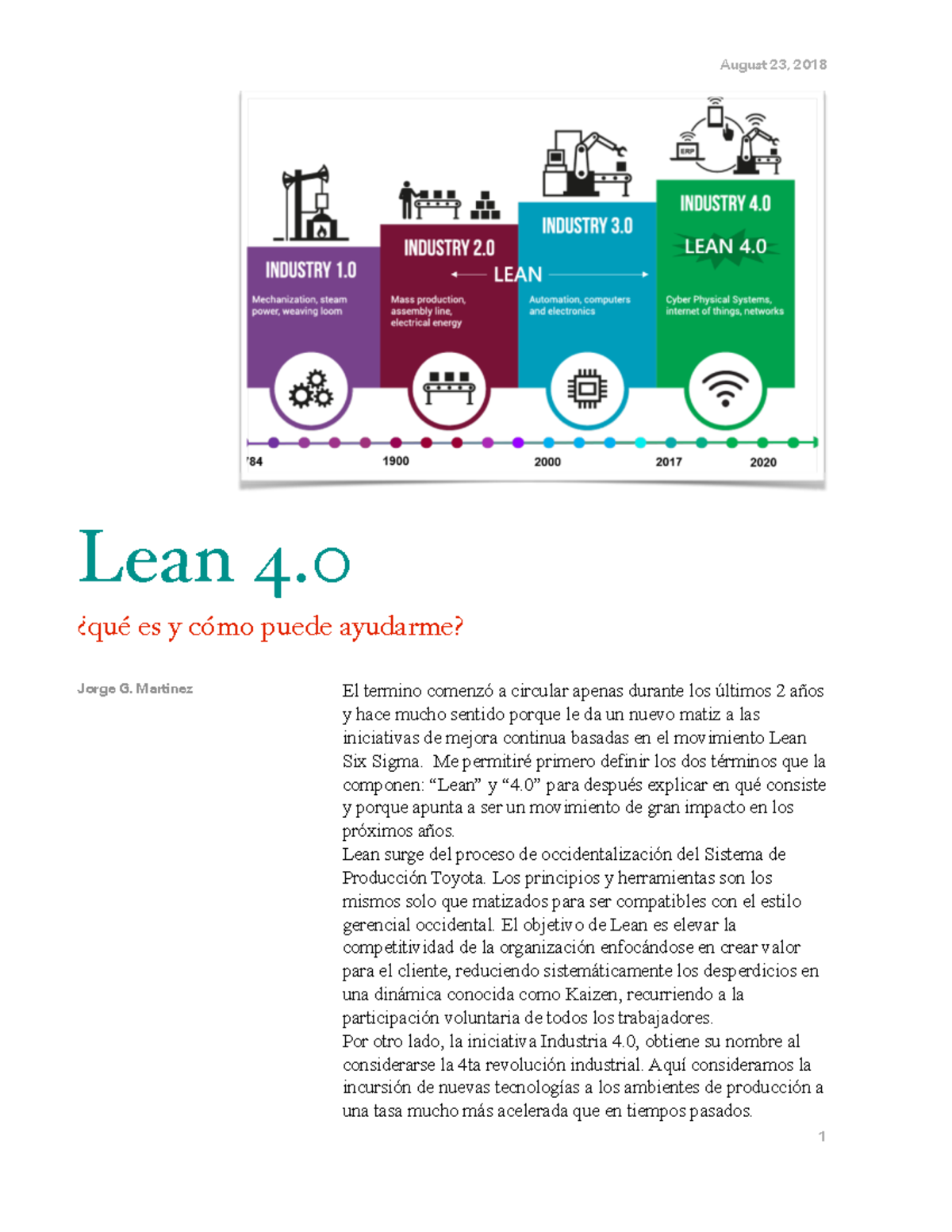 Lean 40 que es y como puede ayudarme - August 23, 2018 Lean 4 ¿qué es y ...