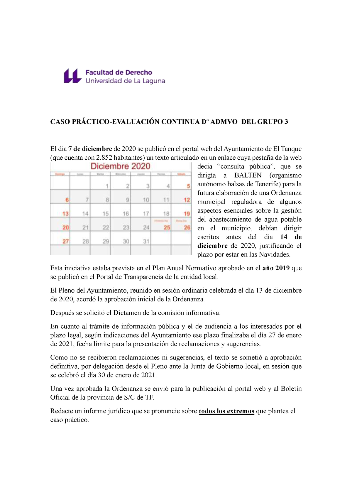 Enunciado Caso Pr Ã¡ctico Evaluaci Ã³n Continua 11 Enero 22 - CASO ...