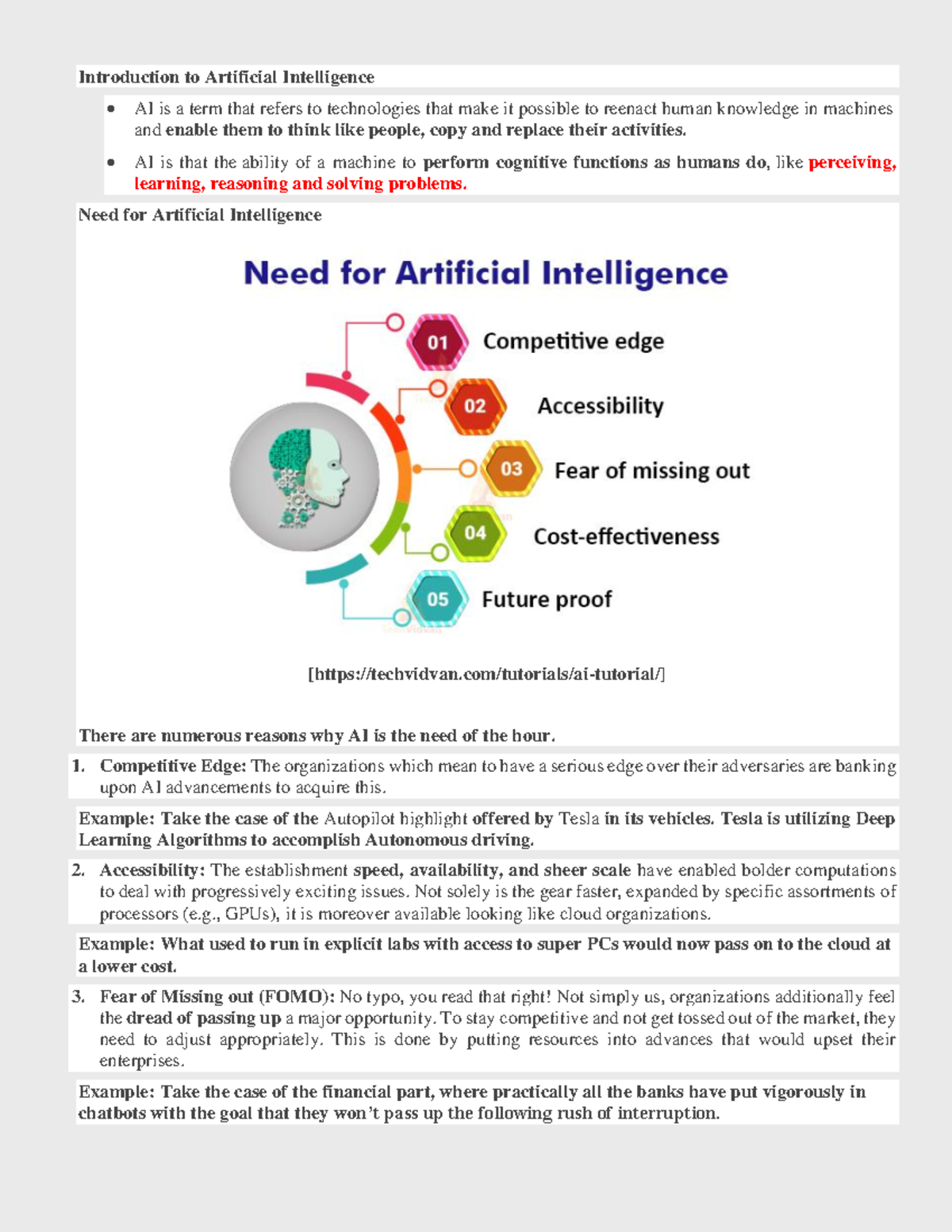 Lecture 1 Introduction To Artificial Intelligence - Introduction To ...