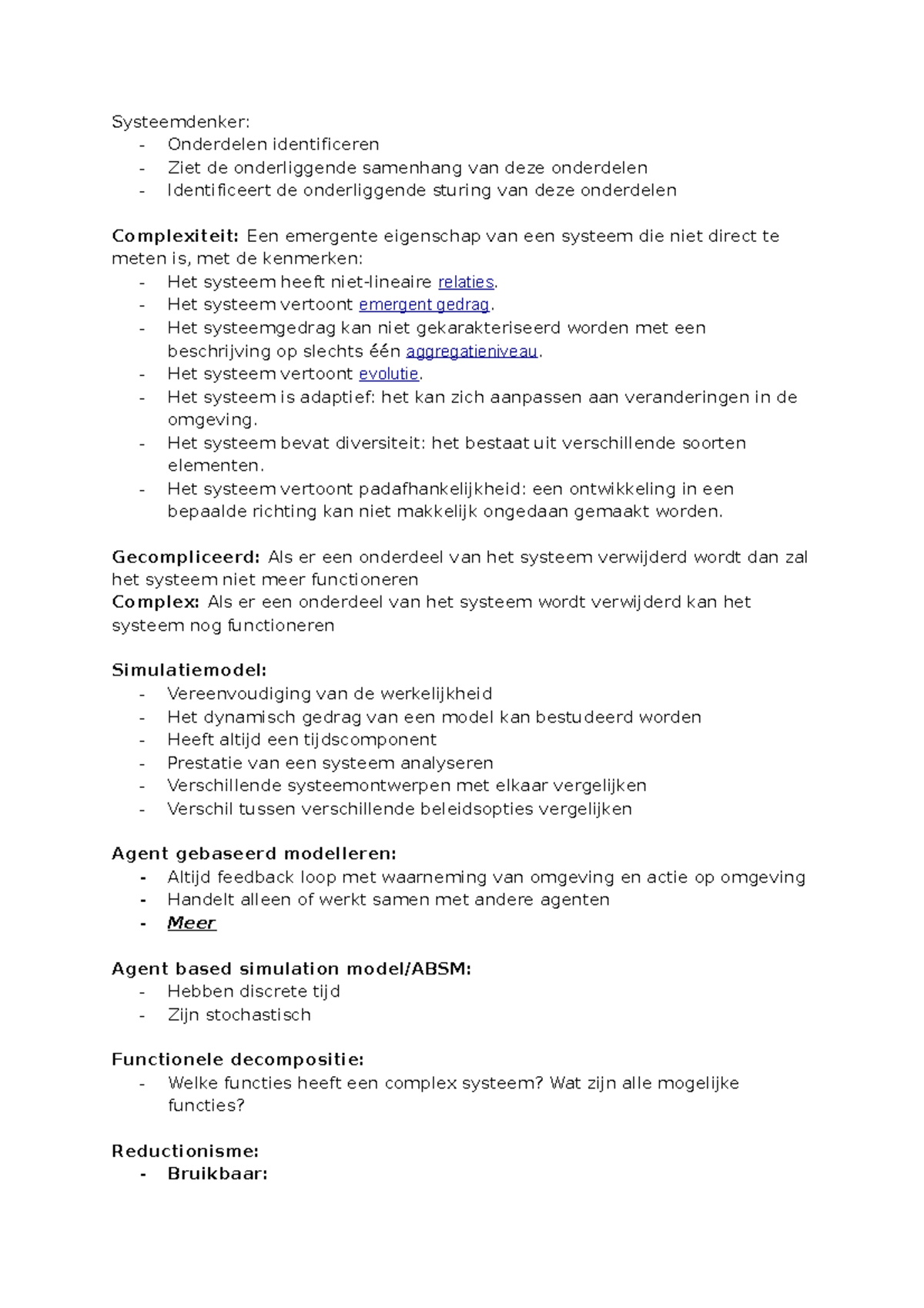 Tb133B Systeemmodellering 2 Complexe Systemen - Systeemdenker ...