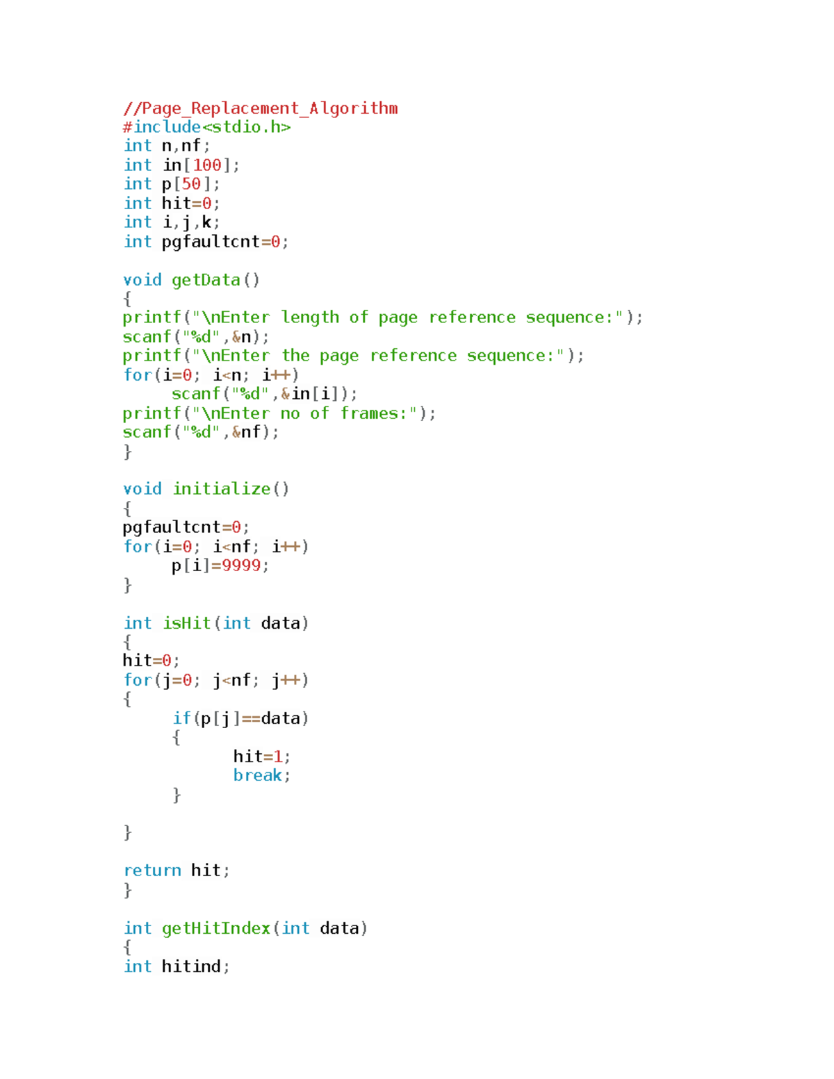Pagareplace - LAB of OS - //Page_Replacement_Algorithm #include int n ...