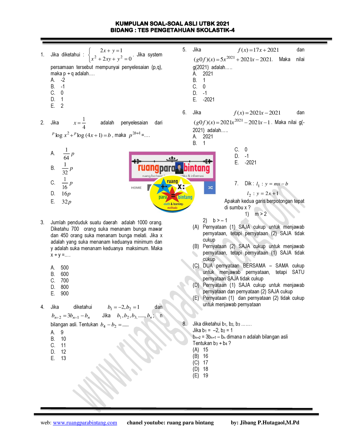 SOAL UTBK 2021 Bagian 4 B (www - KUMPULAN SOAL-SOAL ASLI UTBK 2021 ...