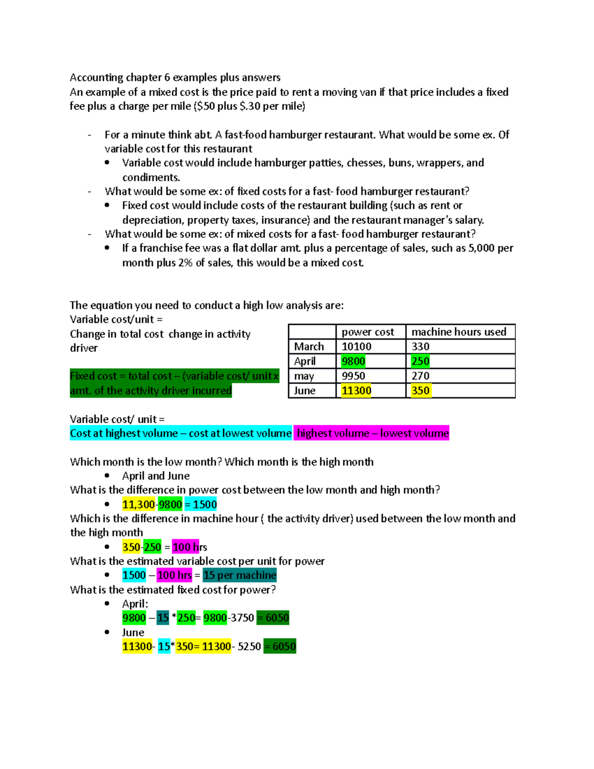 chapter 6 homework answers accounting