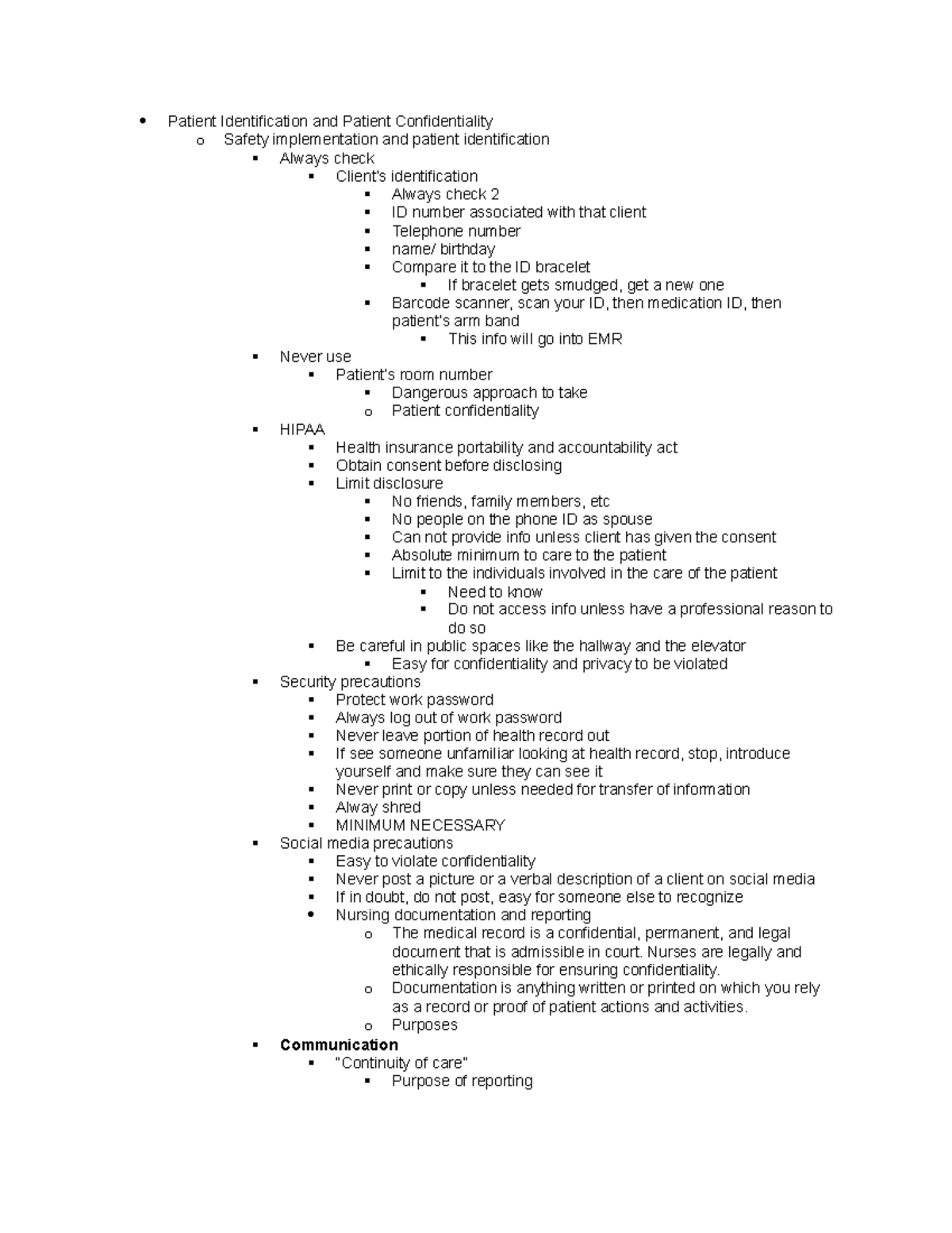 Patient Identification and Patient Confidentiality - Nurses are legally ...