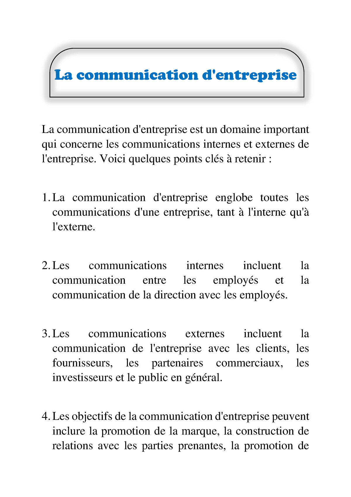 dissertation sur la communication d'entreprise