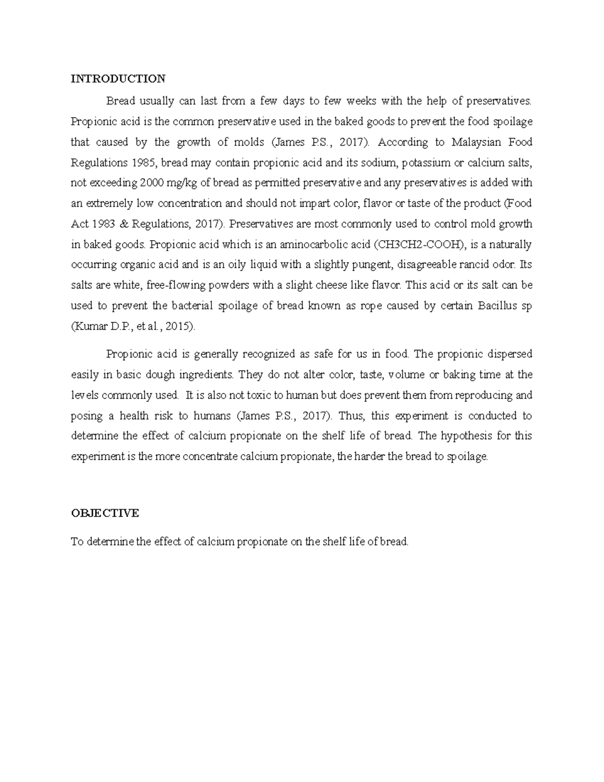 FST528 exp 7 lab report INTRODUCTION Bread usually can last from a