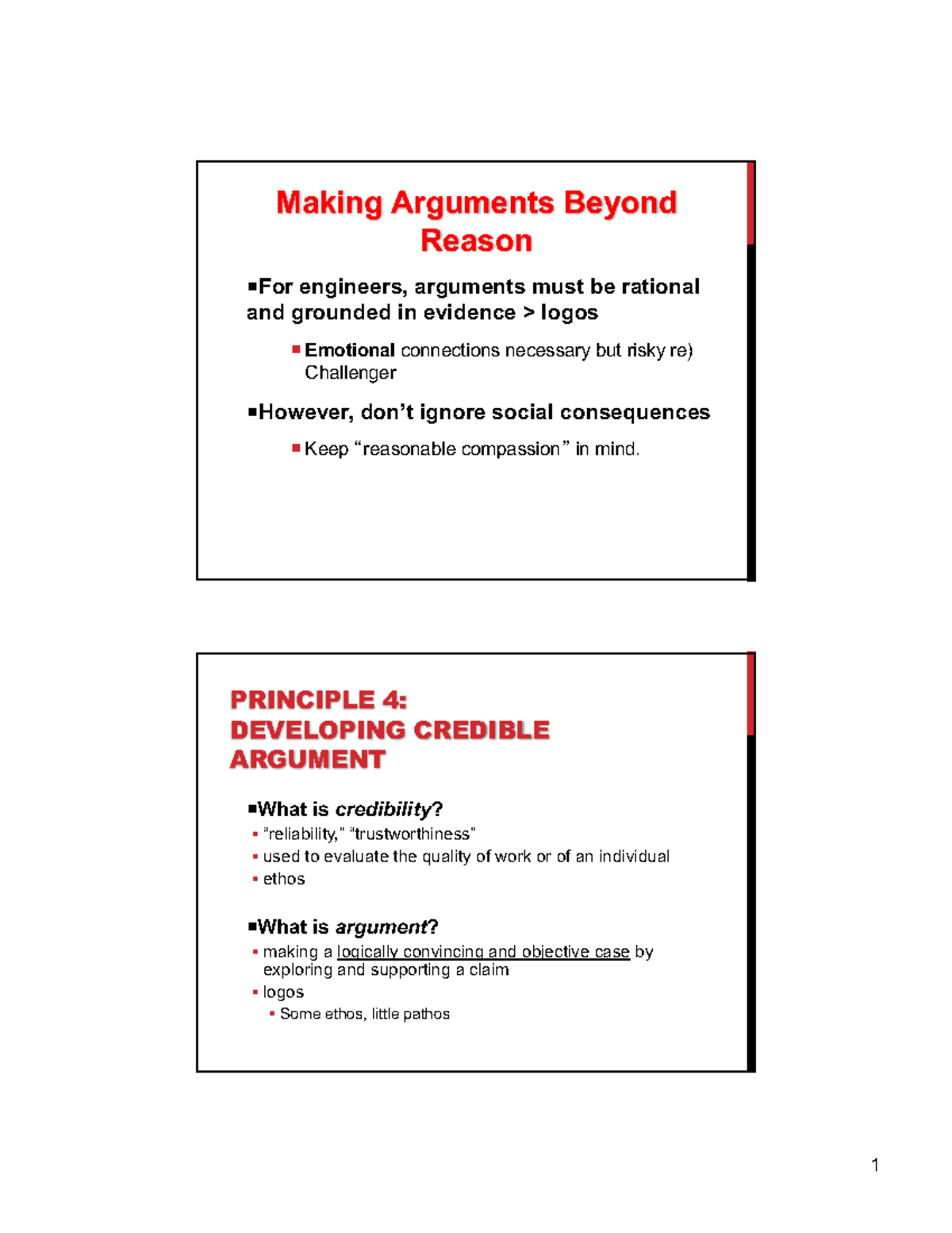 COMM1050 P4 Credible Arguments - Making Arguments Beyond Reason ¡For ...