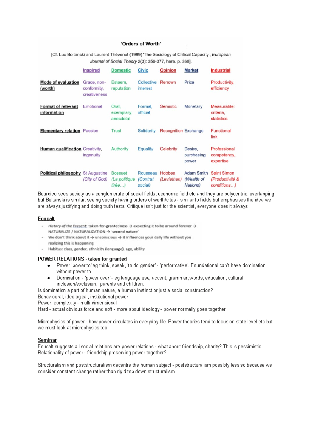 Sessions - notes - Bourdieu sees society as a conglomerate of social ...