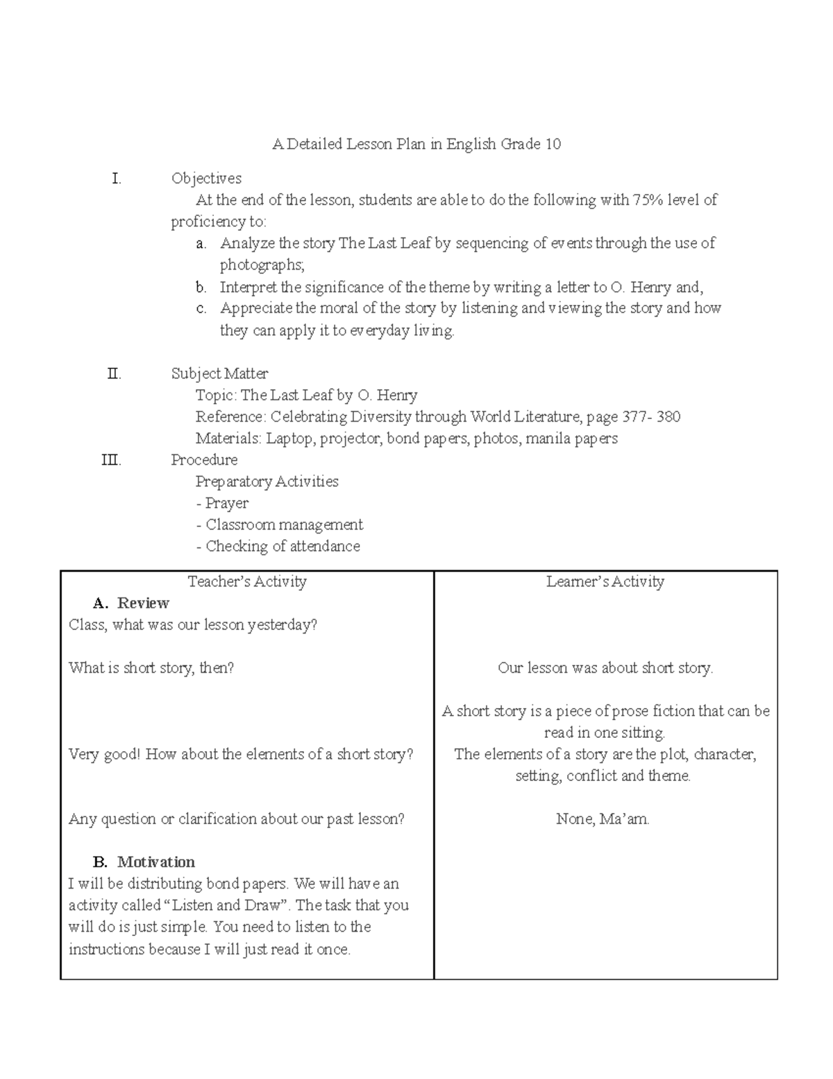 Inbound 5251334401870516185 - A Detailed Lesson Plan in English Grade ...