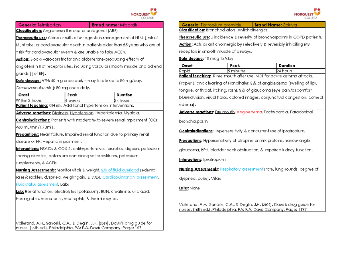 Med cards starting with T PDF - Generic: Telmisartan Brand name ...