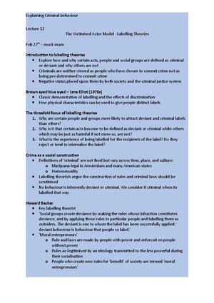 Explaining Criminal Behaviour - Lecture 4 - 24/10/19 – Explaining ...