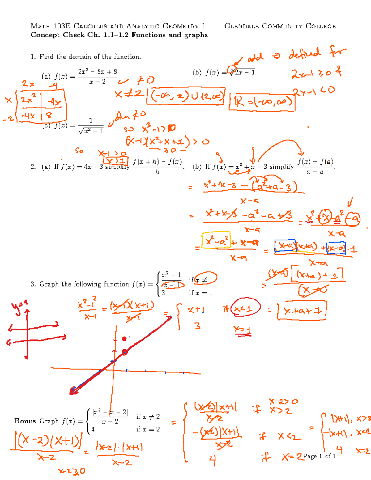 Ch 1.1-1.2 partial solutions - Math 103E Calculus and Analytic Geometry ...