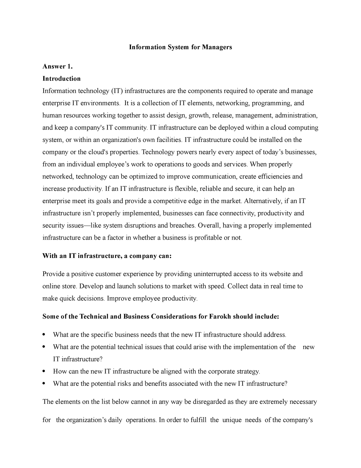 information system for managers nmims assignment