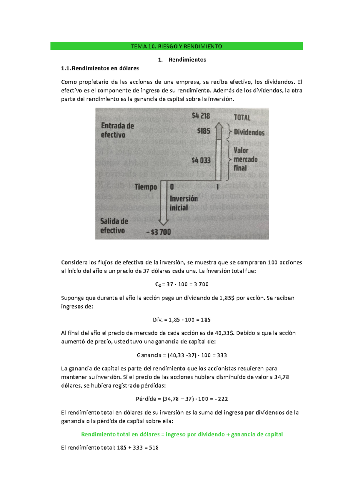 TEMA 10 - Apuntes Tema 10 Introducción A Las Finanzas - UNED - Studocu