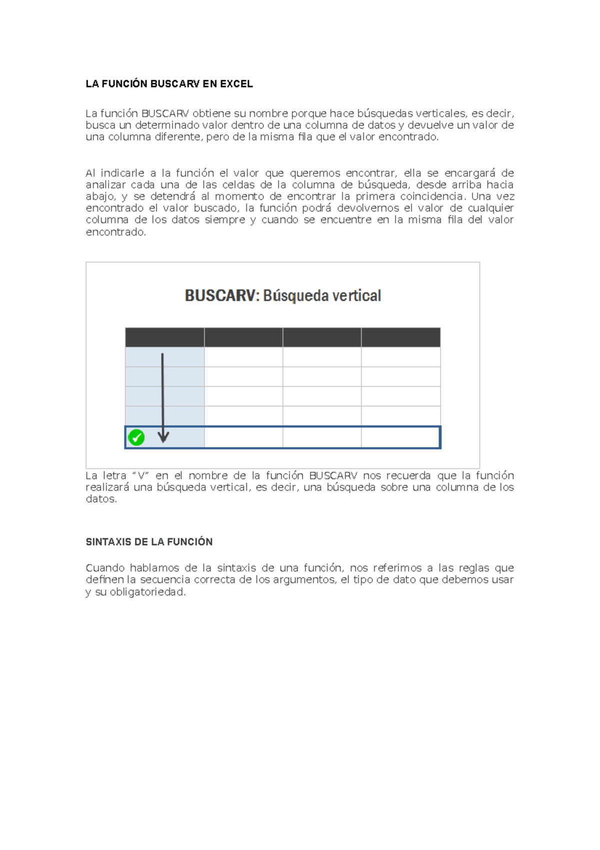 LA Función Buscarv EN Excel - LA FUNCIÓN BUSCARV EN EXCEL La Función ...