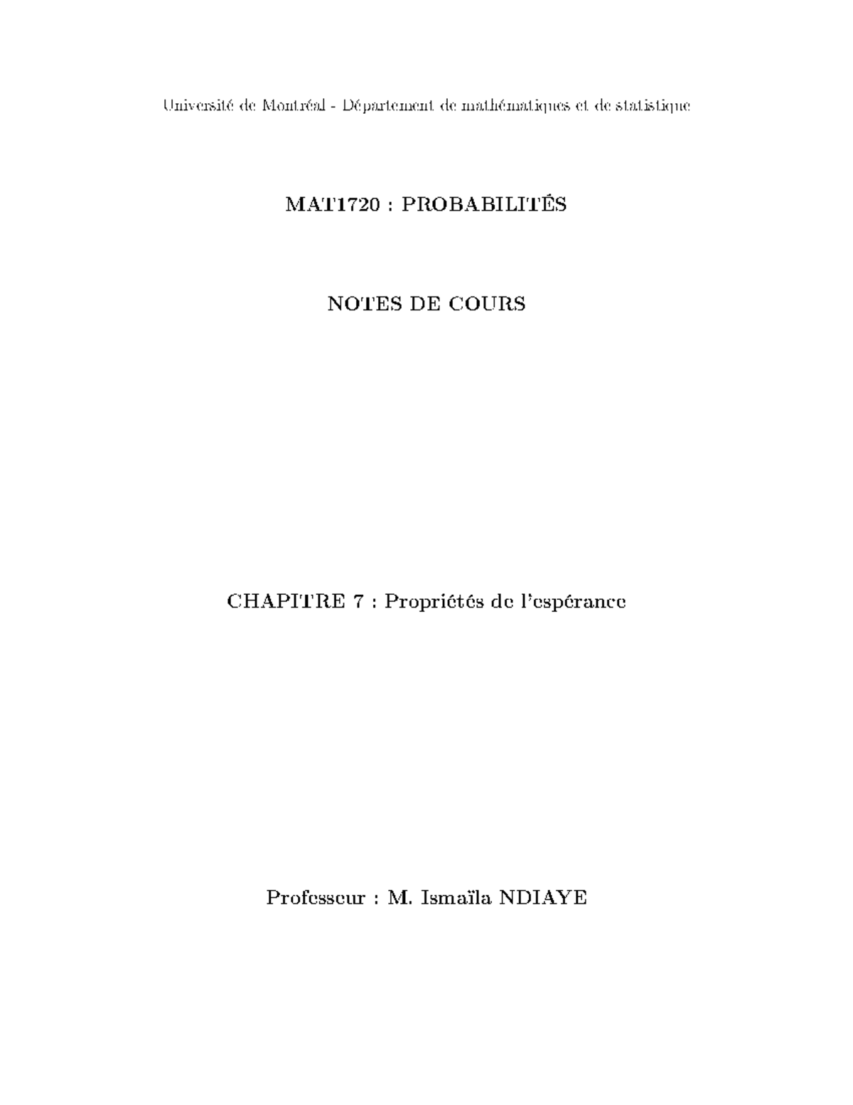 MAT1720-Chap7-Complet - Université de Montréal - Département de ...