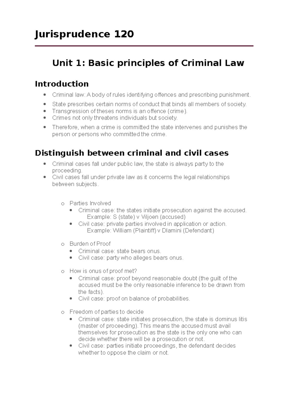 Jurisprudence 120 - Jurisprudence 120 Unit 1: Basic Principles Of ...