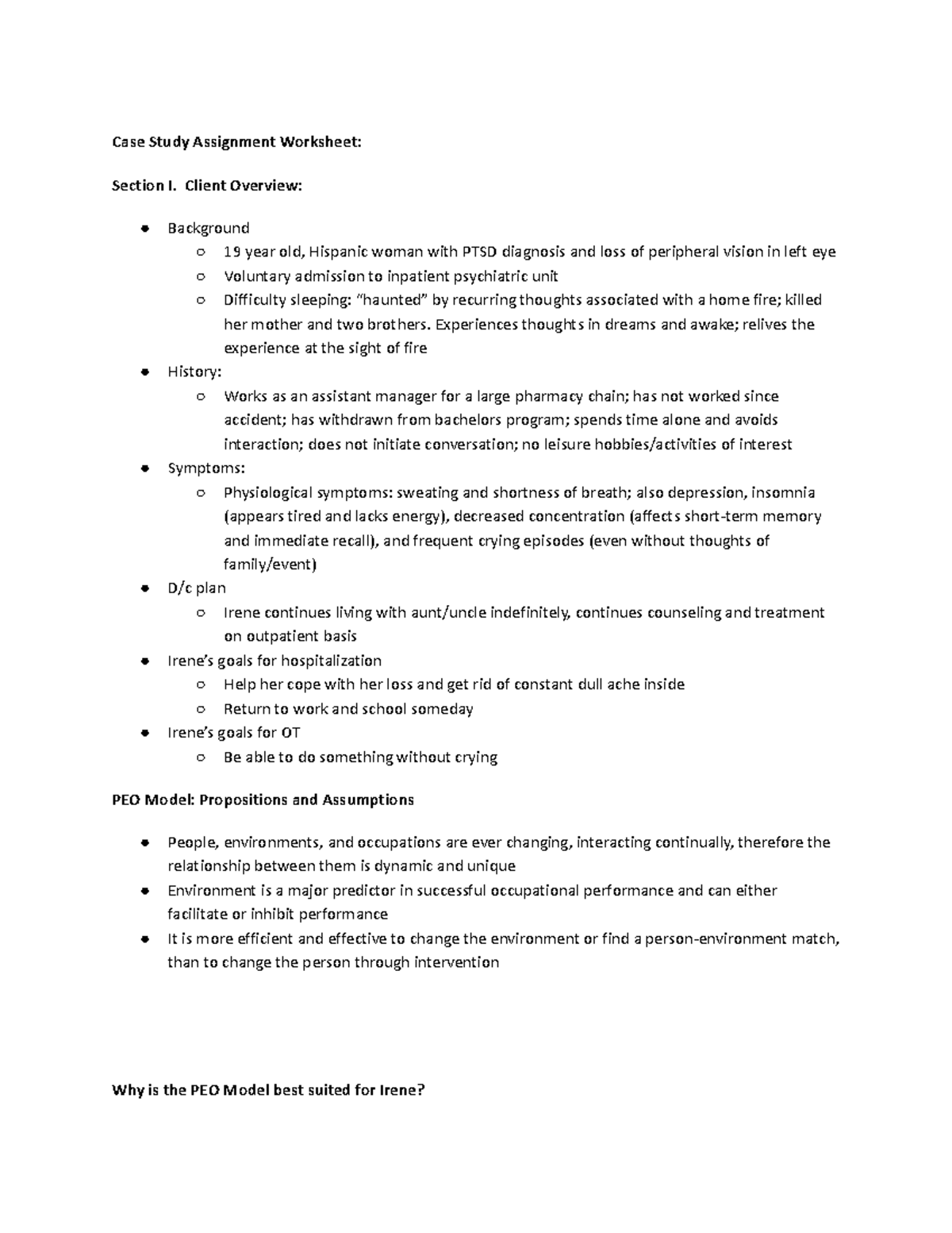 500 - Case Study - Dr Simmons - Case Study Assignment Worksheet ...