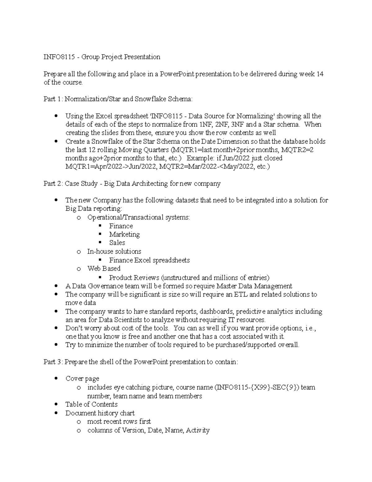 assignment 7r presentations instructions