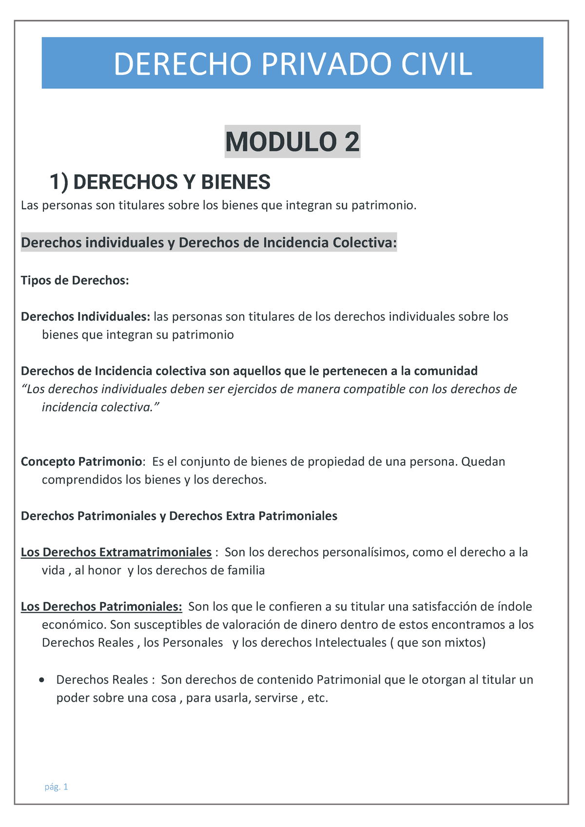 Resumen Derecho Privado Civil Modulo 2 Bety 2021 Modulo 2 1 Derechos Y Bienes Las Personas 7231