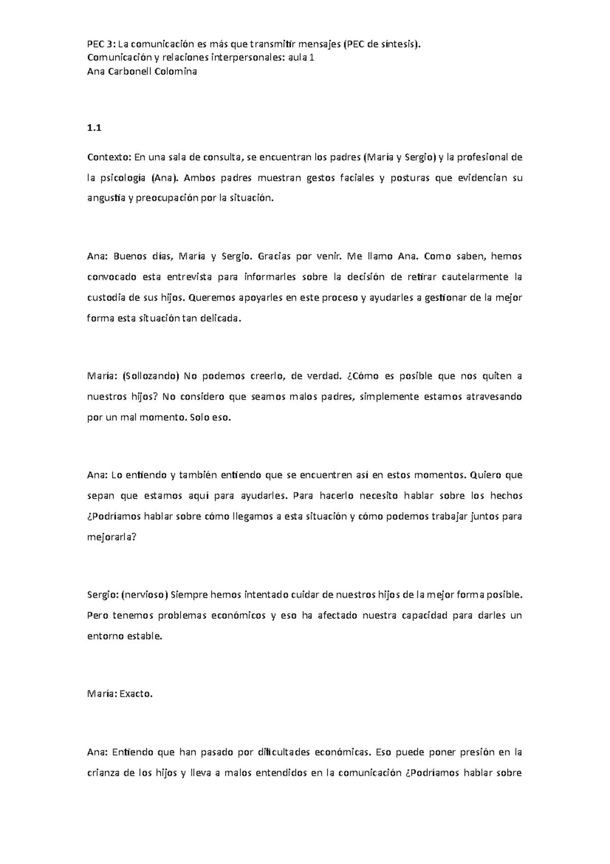 PEC 3 con Nota A. - Comunicacion y relaciones interpersonales - UOC ...
