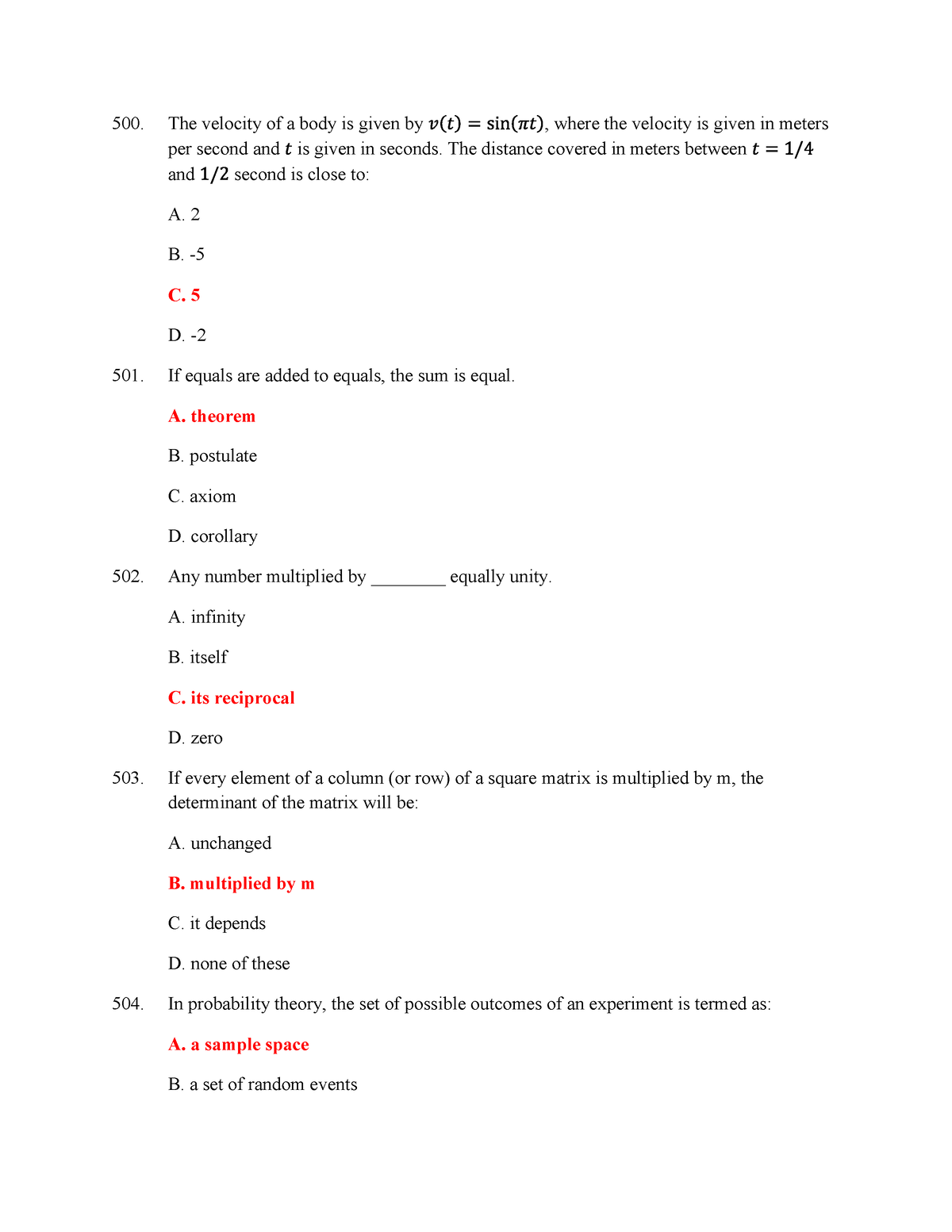 terms-in-math-terms-500-the-velocity-of-a-body-is-given-by-where