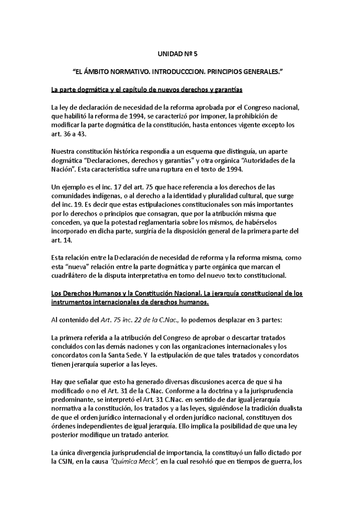 Unidad Nº 5. DD.HH - Resumen Derechos Humanos - UNIDAD Nº 5 “EL ÁMBITO ...