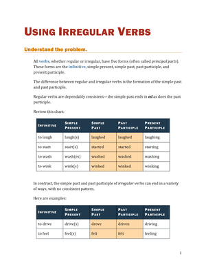 Simple past regular verbs - Write in the past simple. SIMPLE SIMPLE  PASTPAST REGULAR - Studocu
