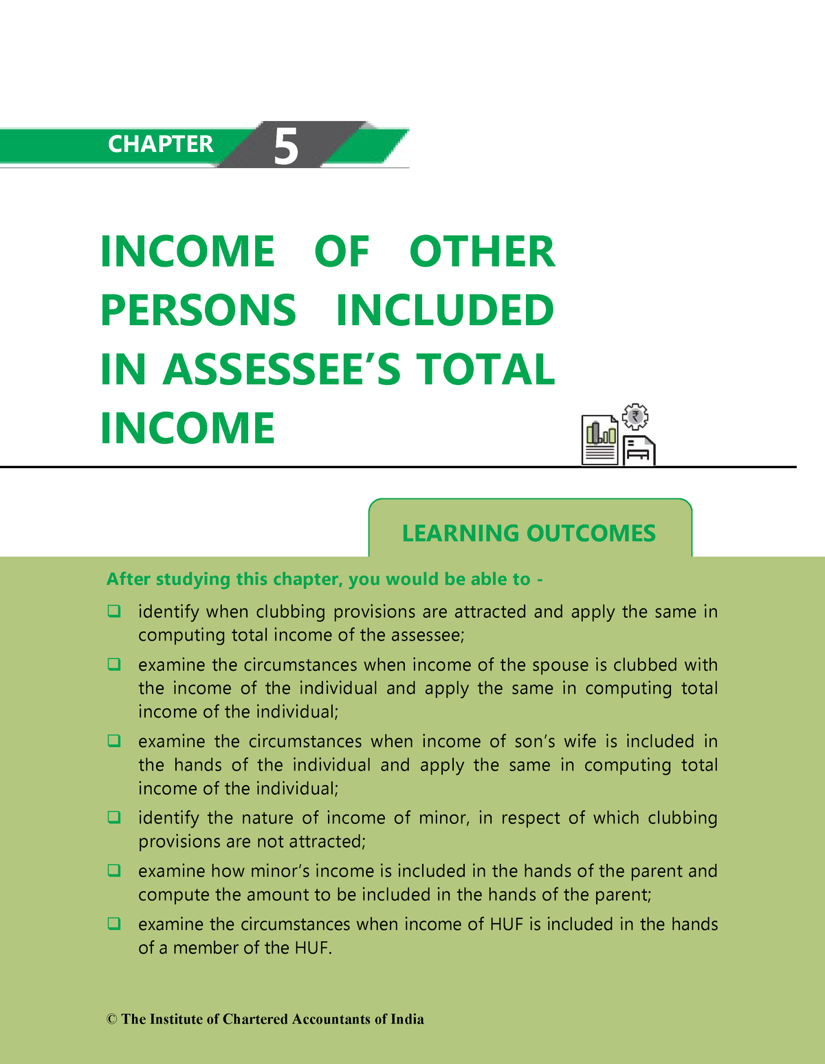 Clubbing Of Income Chapter 12 5 1 Learning Outcomes Income Of