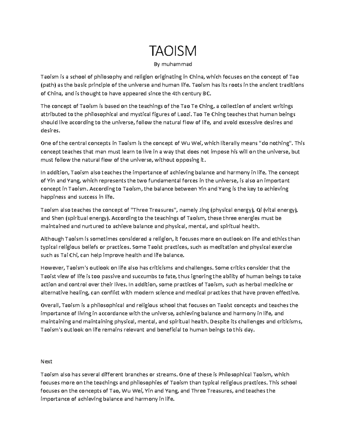 Taoism Beliefs And Practices