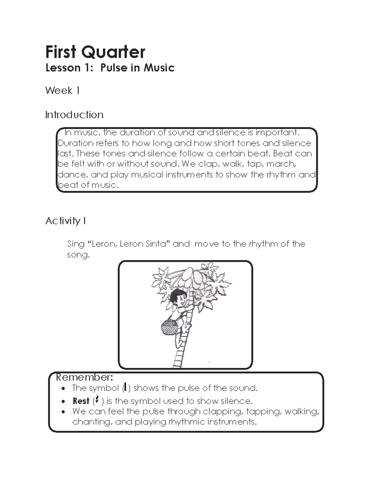 3musiclmq 1-140526080027-phpapp 01 - First Quarter Lesson 1: Pulse In ...