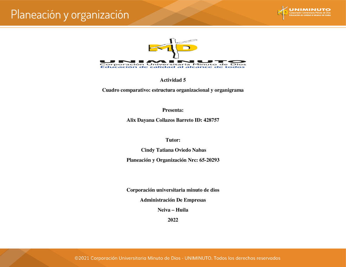 Actividad 5 Planeacion Y Organizacion Actividad 5 Cuadro Comparativo Estructura 4358