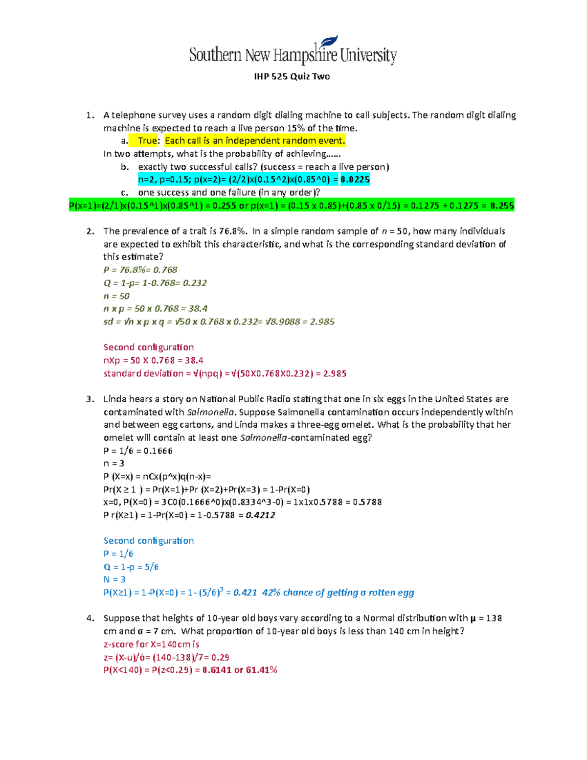 Ihp 525 Quiz Two Got An A Professors Reponse In Discription Perfect Studocu