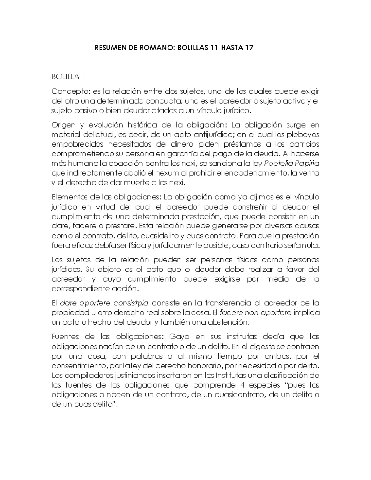 Resumen DE Romano segundo parcial - RESUMEN DE ROMANO: BOLILLAS 11 ...