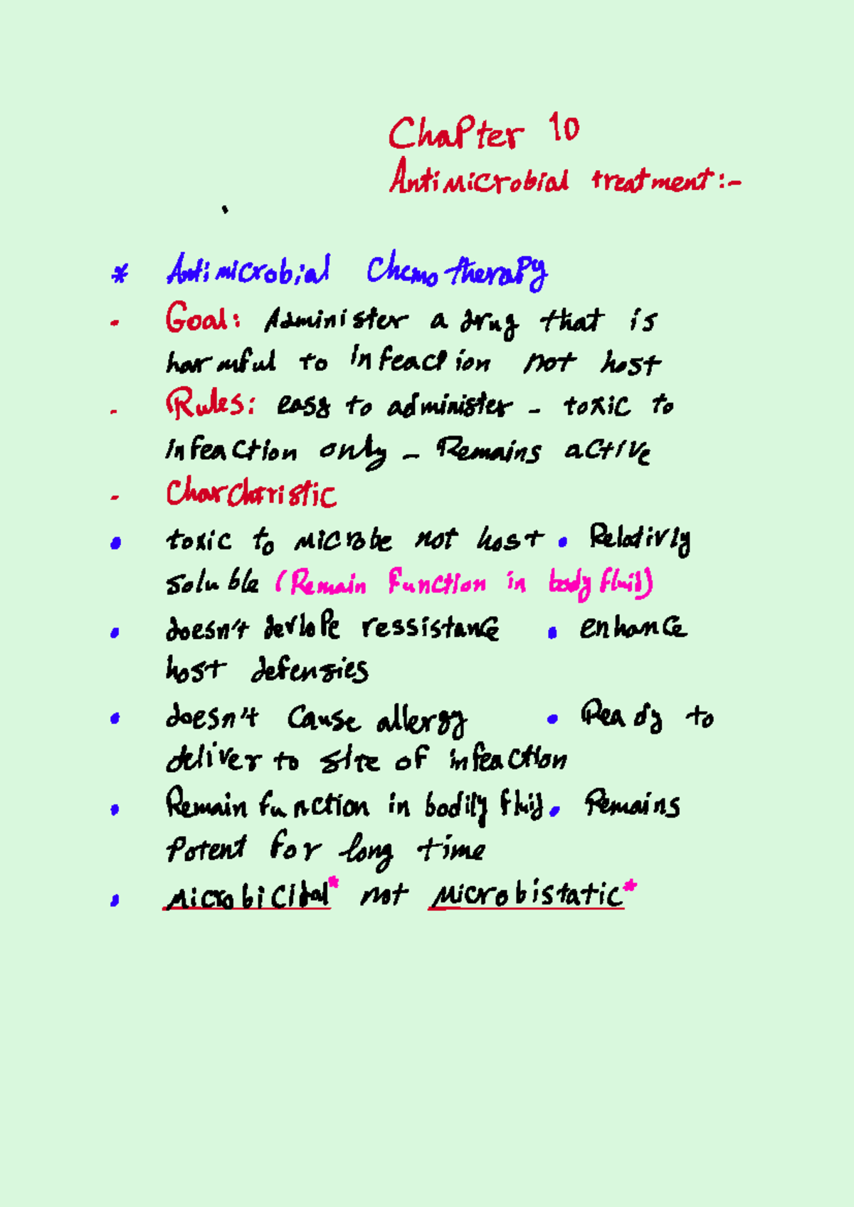Chapter 10 - Notes - Ch apte r 1 0 A nt i m ic ro b ia l tr e at m en t ...
