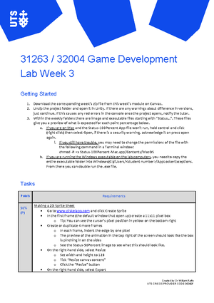 Lab Week 4 - Coding Basics and Git - Created by: Dr William Raffe 31263 ...