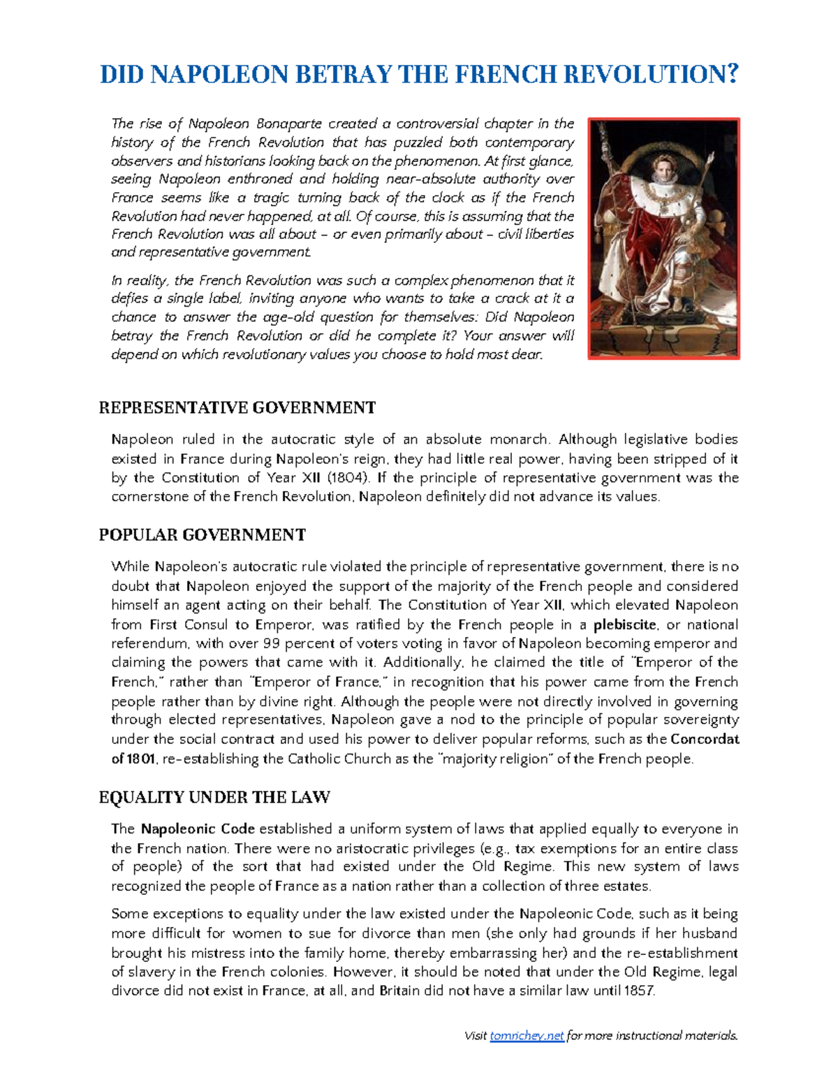 Did Napoleon Betray The Enlightenment?  Uncovering His True Beliefs - 3zzsvie