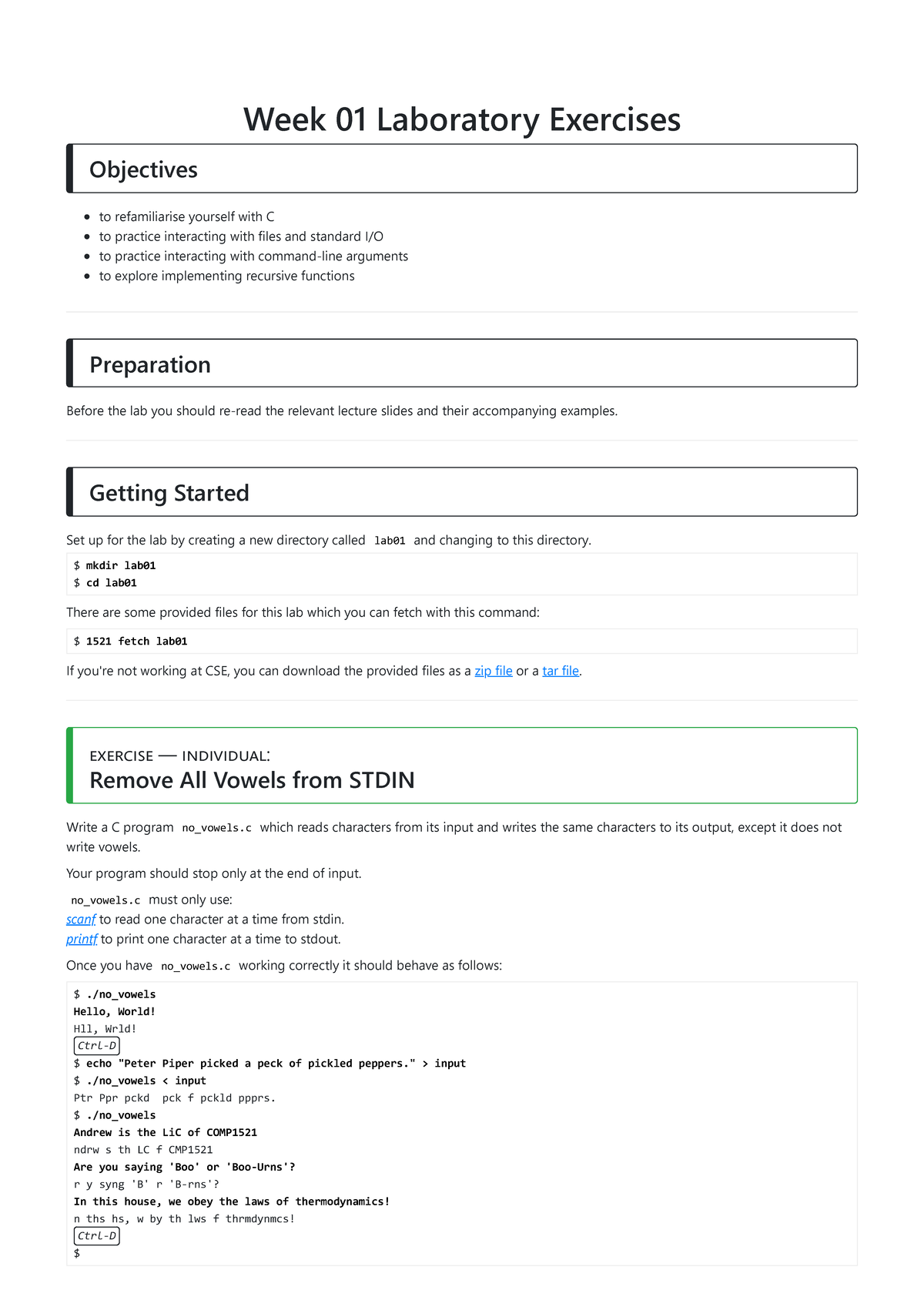 COMP1521 23T2 — Week 01 Laboratory Exercises - Week 01 Laboratory ...