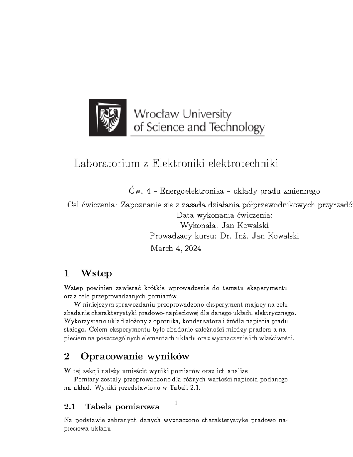 Sp (17) - WEFWEf - Laboratorium z Elektroniki elektrotechniki Cw. 4 ...