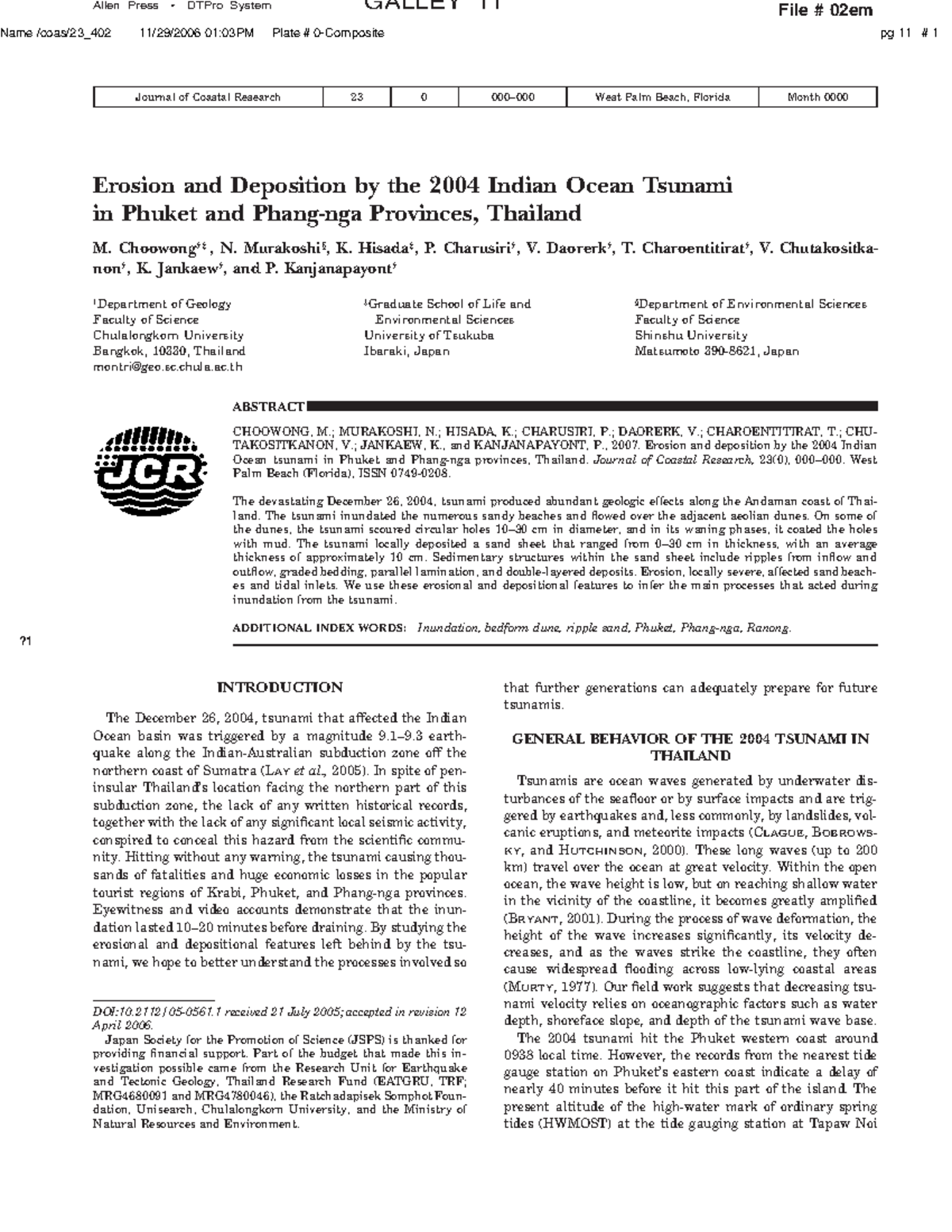 Research Paper - Name /coas/23_402 11/29/2006 01:03PM Plate # 0 ...